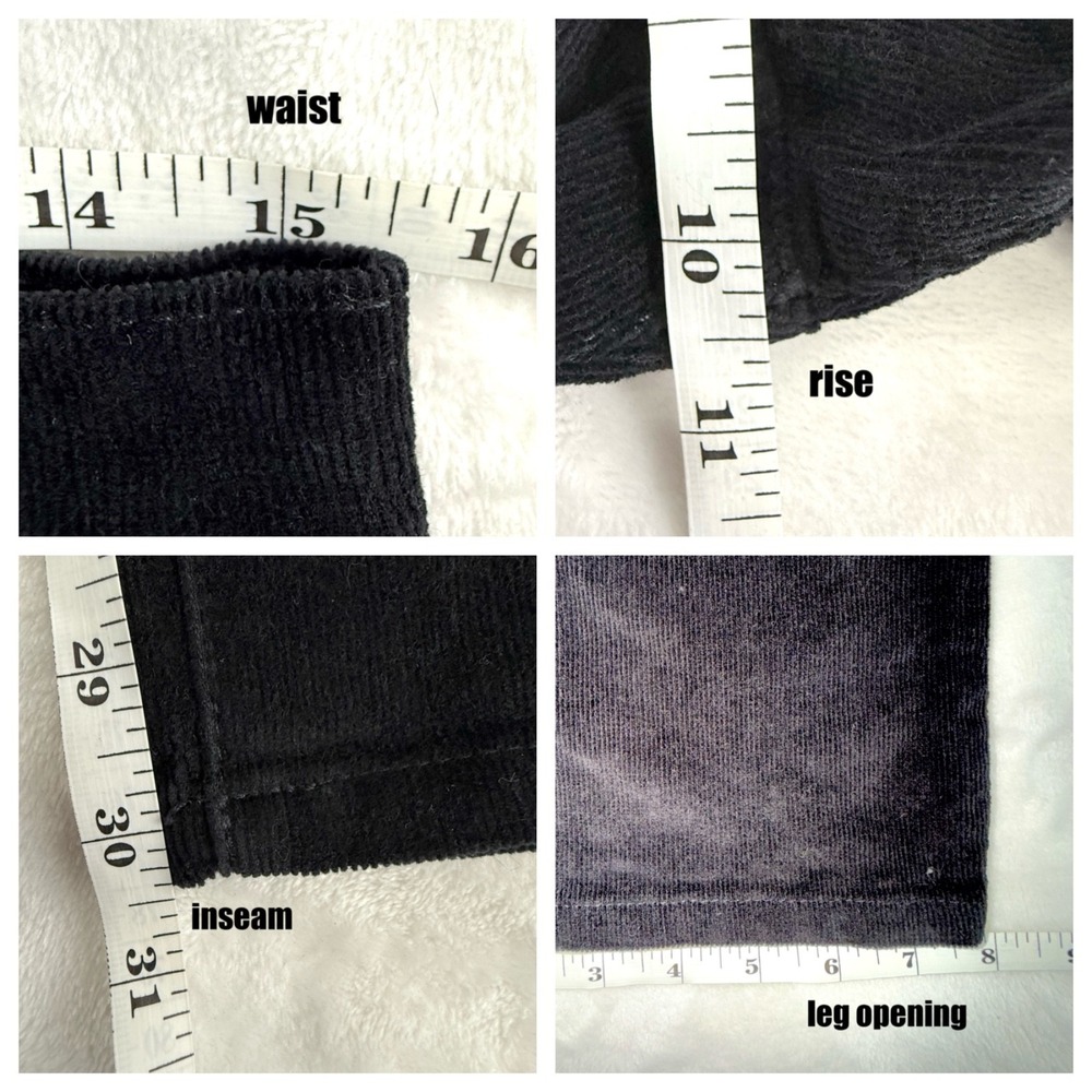 LA Blues Womens Corduroy Pants Vintage Cords 8 Black Fairy Grunge Goth‎ Witchy - Picture 6 of 6